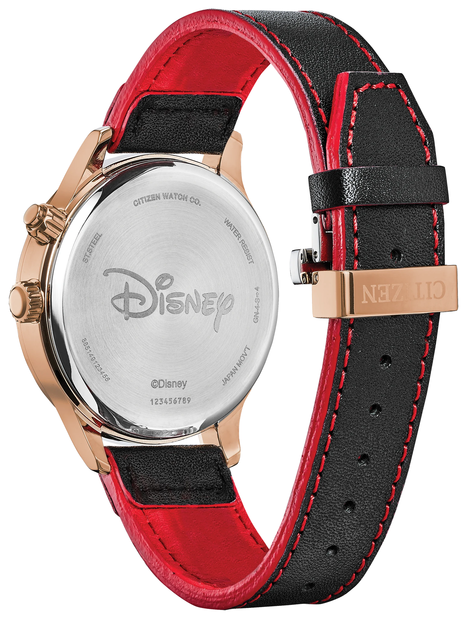 miki Mickey Mouse Black Dial Leather Strap AP1053-23W | CITIZEN